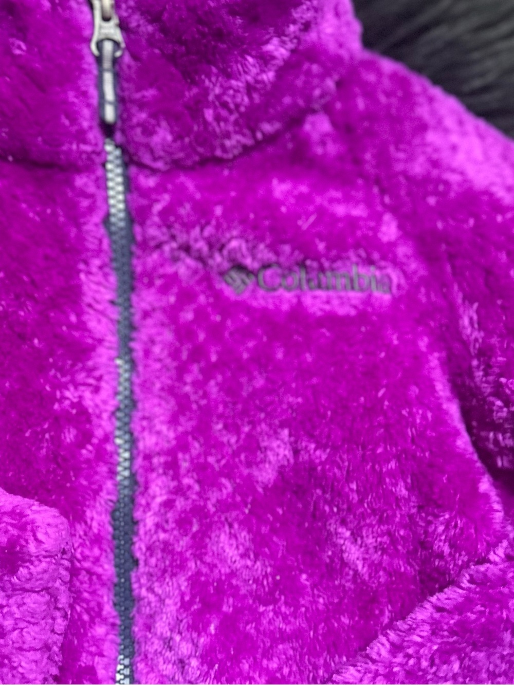 Columbia Fleece Zip Up Jacket Fuchsia Purple Size S (8) - Picture 3 of 5
